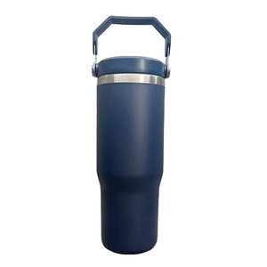 Gobelet isotherme en acier inoxydable de 30 oz - Poignée ergonomique isolée sous vide |   Gravure/Impression de logo personnalisé - Product Image 4