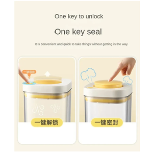 Récipient de stockage de nourriture en plastique à large ouverture de 1800 ml, récipient à café sous vide, bocaux hermétiques pour la cuisine - Product Image 4