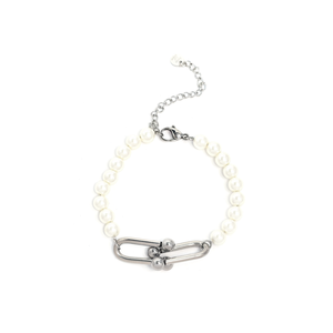 Fashion <b>String</b> <b>Bracelet</b> 316L Stainless Steel PVD Gold Plating Sustainable Resistant Pearl Bead Design - Product Image 2