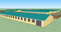 Conception de bâtiment d'élevage porcin préfabriqué en structure métallique pour l'élevage de porcs