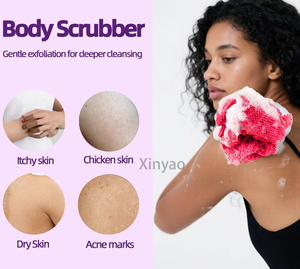 Éponge de bain exfoliante africaine authentique avec logo personnalisé, filet à nœuds, éponge à <span class=keywords><strong>dos</strong></span> en corde, chiffon de lavage exfoliant - Product Image 5