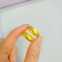 Meistverkaufter Antiker Sandgold-Ring, Modischer und Schlichter 18k Vergoldeter Unisex-Ring