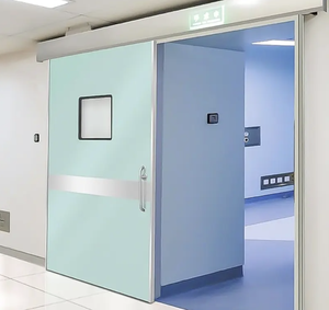 Nouvel hôpital automatique radiologie Protection plomb porte en acier inoxydable laboratoire hôpital hermétique coulissant équipement de purification d'air
