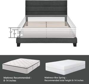 Goedkope Prijs Polyester Stof Hoofdeinde <span class=keywords><strong>Low</strong></span> Profile Metalen <span class=keywords><strong>Frame</strong></span> Bekleding Bedden - Product Image 3