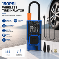 Pocket Tire Inflator Portable Air Compressor with Digital Gauge Fast Inflation Plastic CE Certified