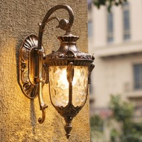 Applique murale extérieure de style européen en aluminium/verre, étanche IP44, LED, utilisation intérieure/extérieure, design minimaliste, angle de faisceau 120°, pour jardin