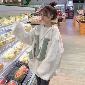 <span class=keywords><strong>Felpa</strong></span> da <span class=keywords><strong>Donna</strong></span> in Pelliccia di Agnello, Spessa e Calda, Lunghezza Media, per Autunno e Inverno, Felpe con Cappuccio, Abbigliamento Femminile - Product Image 3