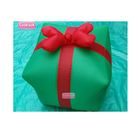 Boîte de décoration gonflable de Noël personnalisée, grande, colorée, avec LED, boîte verte gonflable, boîte cadeau pour la décoration d'événements de vacances