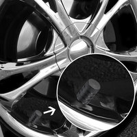 Capuchons de valve de pneu de voiture argentés, style moleté, en aluminium, pour tiges de valve de roue, accessoires universels