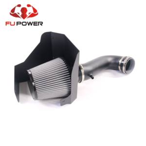 Polvo negro de aluminio de la inducción de la serie <span class=keywords><strong>KN</strong></span> 71 cubierto para el sistema de admisión de aire frío Dodge Challenger con filtro negro - Product Image 1