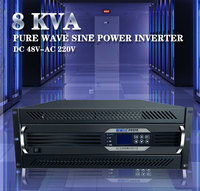 Convertisseur de puissance monophasé 8KVA 110VDC 220VAC à onde sinusoïdale pure, efficacité 85%, modèle BWT110/220-8KVA pour centre de données et applications industrielles
