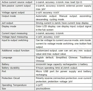 Precisión LB03 <span class=keywords><strong>4-20mA</strong></span> 0-10V Generador de señal Control de proceso Calibrador de señal Fuente de corriente constante 0-20mA Simulador - Product Image 6