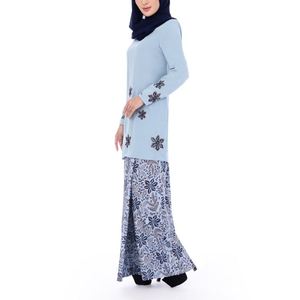 2019 vêtements assortis en ligne mère et fille géométrique Baju Melayu pour bébé pyjamas - Product Image 5