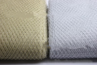Voile de cage à oiseaux en filet de 25 cm pour chapeau de femme, fascinateur, voile de tête, voiles de mariée, grande maille