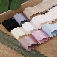 Ruban en velours et dentelle polyester-coton pour accessoires de cheveux faits main, nœuds, vêtements, chaussures, chapeaux et loisirs créatifs
