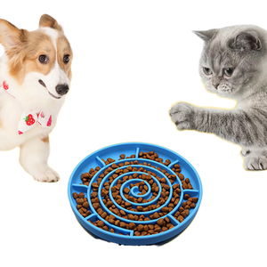 Custom Logo New <strong>Round</strong> Maze Silicone Slow Feeder <strong>Dog</strong> Pet Food Luxury Boutique <strong>Bowls</strong> with Suction Portable Style for Pets - Product Image 4