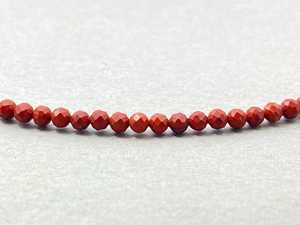 Red Jasper Dainty Gemstone <b>Necklace</b> with Micro Faceted Beads Trendy Minimalist Unisex Jewelry - Product Image 4