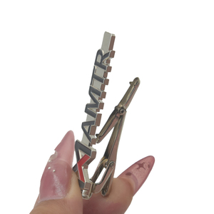 All'ingrosso Logo personalizzato in ottone oro gemelli e fermacravatte per gli uomini perni in metallo timbrato tecnica - Product Image 3