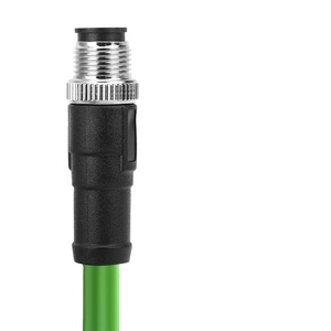 Câble à fibre optique étanche IP68 M12 vers RJ45 anti-interférence 4 cœurs 8 broches mâle-femelle vert 1-100m - Product Image 3