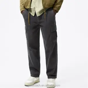 Pantaloni Cargo primaverili da uomo larghi Casual in tessuto di velluto a coste con Logo personalizzato OEM