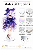 Standee Akrilik Anime 5080 DPI Cetak Offset dengan Relief Timbul Tersedia dalam Jumlah Kecil Peningkatan Multi-Efek