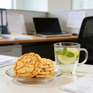 Biscuits et pâtisseries biologiques importés, faibles en sucre, directement de l'usine : Shortbread au beurre et pêche croustillante - Product Image 2