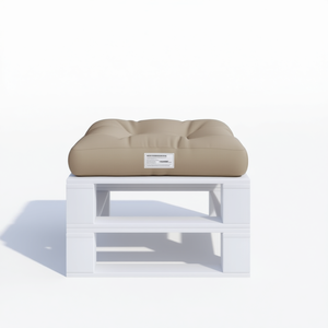 Cojín para Paletas de Exterior, 19.7 x 19.7 Pulgadas, Color Taupe, Acolchado, Poliéster, Extraíble, Lavable, Cuadrado, Sólido, para Todas las Estaciones - Product Image 1