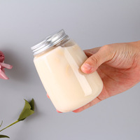 Bouteille en plastique PET transparente jetable en gros sérigraphie de récipients à boisson lisses pour jus smoothies soda
