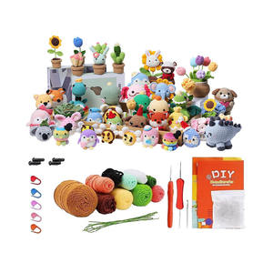 Handmade Crochet Chất Liệu Kit Động Vật Tự Làm Màu Đỏ + Tím Cá Voi Crochet Kit - Product Image 6