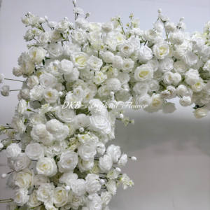 Blanc bébé souffle Rose soie toile de fond Floral mariage arc fleurs pour la fête des mères pâques noël événements décorations de fête - Product Image 4