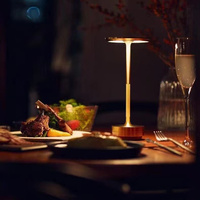 Lampe de table sans fil personnalisée en aluminium, rechargeable, LED, veilleuse, batterie 5200 mAh, jusqu'à 26 heures d'autonomie pour les dîners en plein air