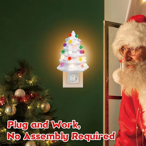 Ceramic Christmas <b>Tree</b> Night <b>Light</b> Bedside <b>Light</b> Christmas Holiday Crafts - Product Image 4