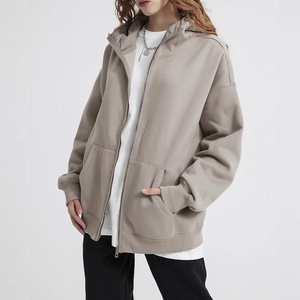 <span class=keywords><strong>Sudadera</strong></span> con Capucha de Algodón de Lujo Personalizada de Alta Calidad, 480 g/m², <span class=keywords><strong>Gris</strong></span> Lisa Básica con Cremallera para Colección Premium - Product Image 4