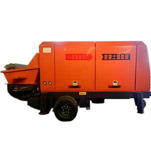 効率的な10-45m/hディーゼル/電気移動式コンクリートポンプ、建物の移動作業用ポータブルパイプライン付き - Product Image 2