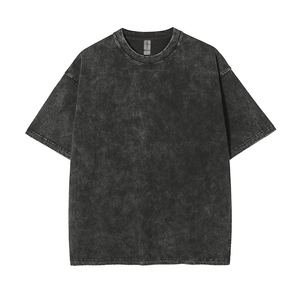 เสื้อยืดคอตตอนเนื้อหนักแบบซักแล้ว คอกลม ยูนิเซ็กซ์  พร้อมส่ง มีสต็อก ขายส่ง รับปักโลโก้ตามสั่ง MOQ ต่ำ - Product Image 1