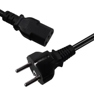 14 AWG 3*1.0mm2 3*1.5mm2 10A 16A 250V Europe Schuko CEE7/7 Plug 2-prong Schuko European plug