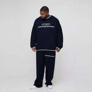 Chándales de gran tamaño Boxy Homme personalizados a la moda, ropa informal transpirable de calidad superior, chándales para hombre - Product Image 1