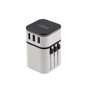 Adjustable High Quality <b>Adapter</b> <b>Plug</b> Promotional <b>Plugs</b> Portable Worldwide White <b>Universal</b> Travel Converter With Light - Product Image 1