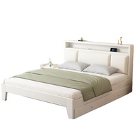 Meubles de chambre à coucher en vente chaude avec armoire Ensemble de chambre à coucher de lit King Size au design simple