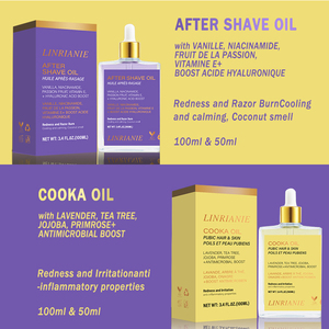 Huile de COOKA Huile après-rasage fraise vanille pour <span class=keywords><strong>femme</strong></span> Huile de rasage douce pour peau lisse Prévient le dessèchement des poils incarnés - Product Image 6