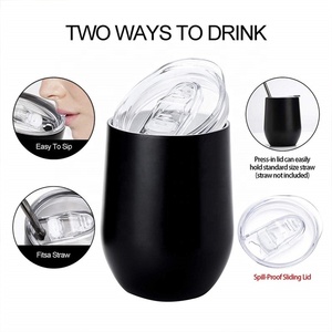 Nuevas ideas de productos 2024 cocina al por mayor Popular 12oz vacío vino Tumblr taza personalizada en blanco Acero inoxidable vaso tazas - Product Image 6