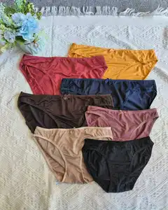Low price high quality inventory European and American style Female Underpants Comfortable Underwear Women Solid color panty