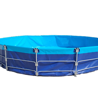 Bâche de piscine tissée en PVC enduit, anti-UV, solide, imperméable, épaisseur 1 mm, 1250 g/m², couleur bleue, de Heli Textile