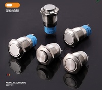 Interrupteurs à bouton-poussoir ronds étanches en acier inoxydable de 12 mm 5V, à enclenchement marche/arrêt avec interrupteur d'alimentation sans LED