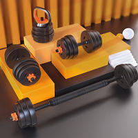 Ensemble d'haltères réglables 6 en 1 avec barre d'haltères et barre de connexion pour l'entraînement à domicile