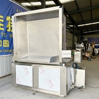 Marmite de marinade à vapeur alvéolée, machine de cuisson à panier perforé à décharge automatique hydraulique pour atelier de snacks