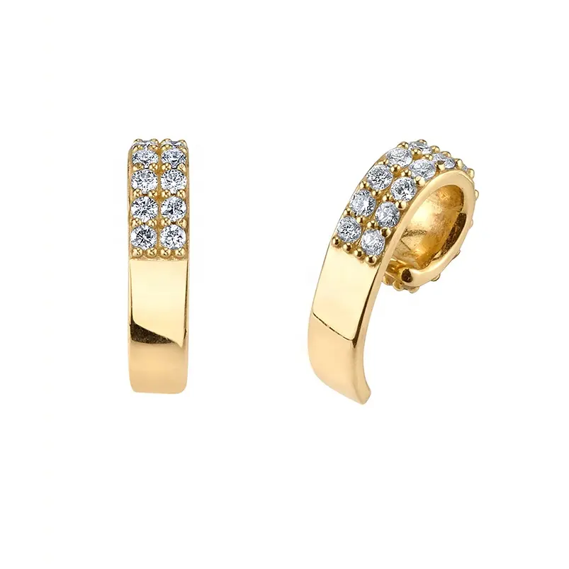 Top design no piercing gioielli in argento 925 diamante orecchini del polsino dell'orecchio