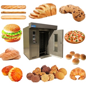 Four rotatif à 64 32 plateaux, <span class=keywords><strong>gaz</strong></span>, électrique, grand four rotatif à grille pour boulangerie en vente, four industriel de boulangerie, cuisson de miche de pain - Product Image 3