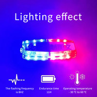 Luz de Advertencia LED Multifunción para Patrulla de Seguridad, Lámpara de Hombro con Luz Estroboscópica Roja y Azul, Luz Intermitente para Ciclismo