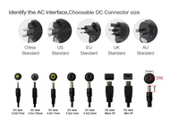 Adaptateur secteur Intertek 100-240V 50/60Hz AC/DC 12V 24V